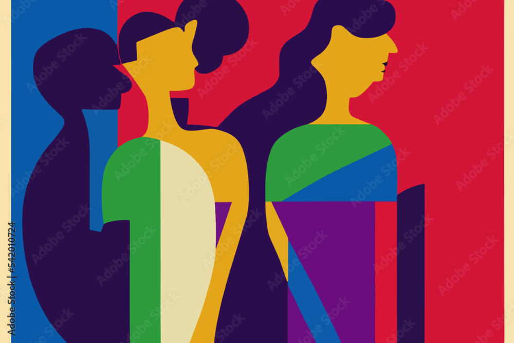 Lgbtq+ pride and tolerance people, illustration, rainbow Lgbtq+ pride and tolerance people, illustration, rainbow
