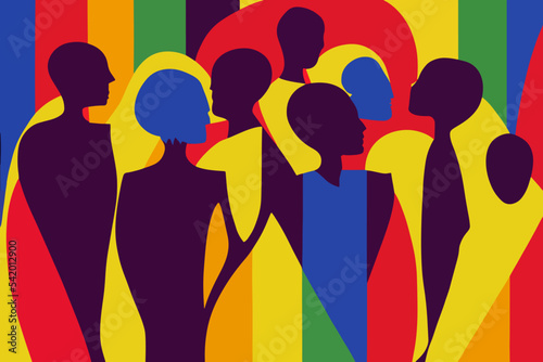 Lgbtq+ people tolerance, illustration, support lgbtq+ community