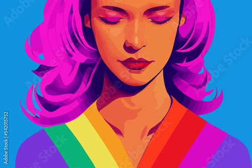 Lgbt girl anti human rights discrimination, humility