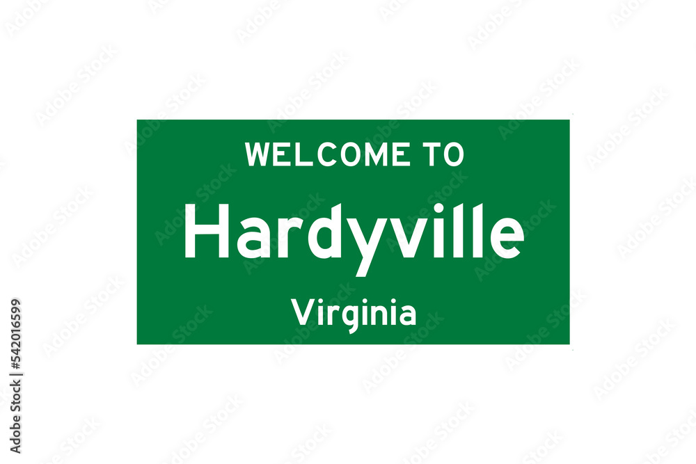 Hardyville, Virginia, USA. City limit sign on transparent background. Hardyville, Virginia, USA. City limit sign on transparent background.