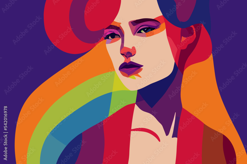 Girl expresses tolerance for lgbtq+ pride, rainbow paraphernalia, Girl expresses tolerance for lgbtq+ pride, rainbow paraphernalia,