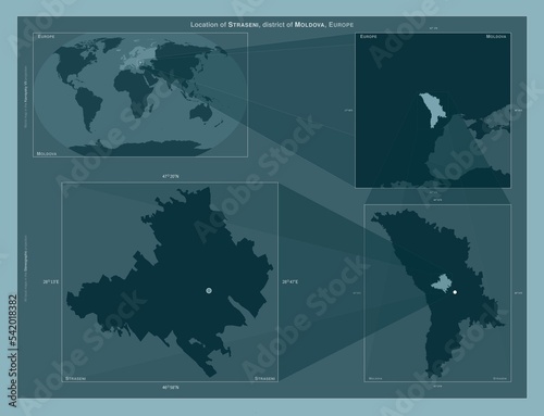 Straseni, Moldova. Described location diagram photo
