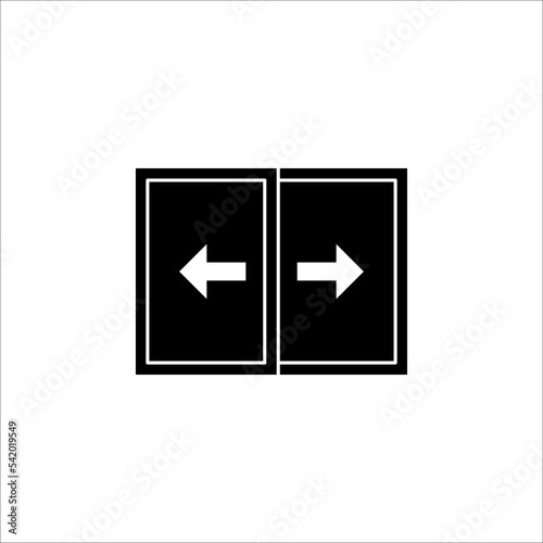 sliding door line icon vector. sliding door sign. automatic door vector icon on white background