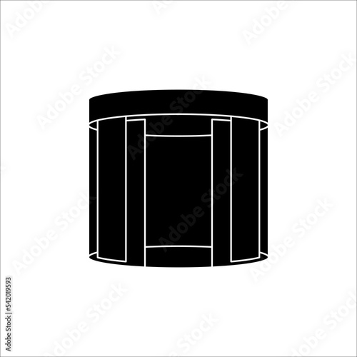 sliding door line icon vector. sliding door sign. automatic door vector icon on white background