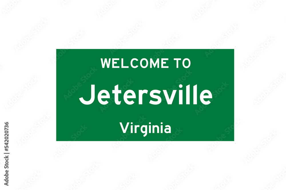Jetersville, Virginia, USA. City limit sign on transparent background. Jetersville, Virginia, USA. City limit sign on transparent background.