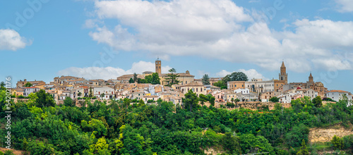 Panorama of the beautiful village of Atri on a hill in Abruzzo photo