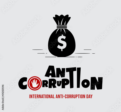International anti-corruption day, vector graphic, Stop Corruption, Banner Illustration, say no to corruption, web banner, 9th December, Vector Template, flat design, flyer design, flat illustration