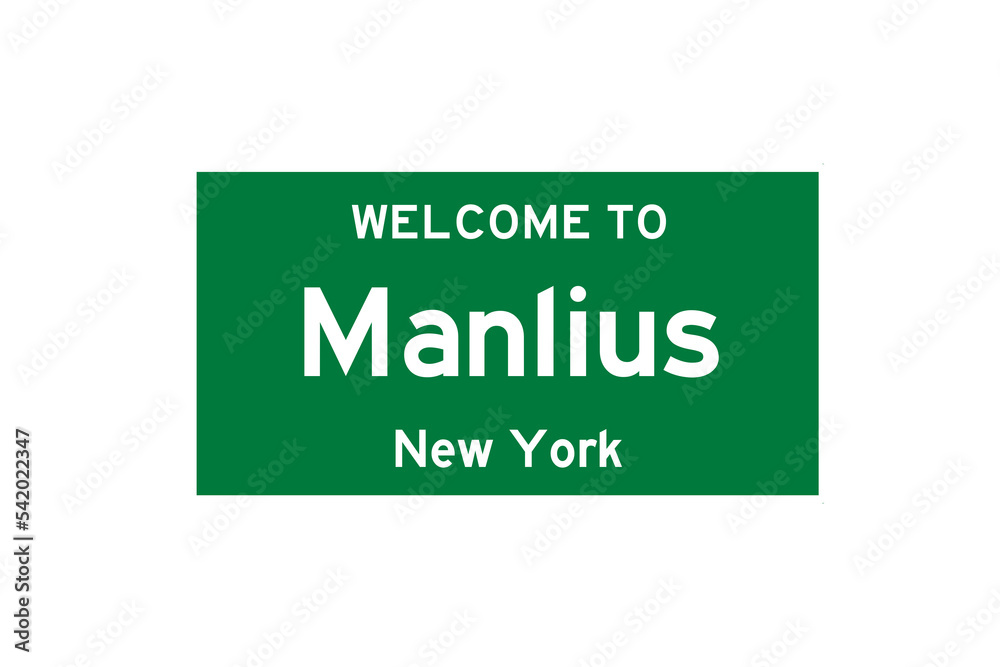 Manlius, New York, USA. City limit sign on transparent background. Manlius, New York, USA. City limit sign on transparent background.