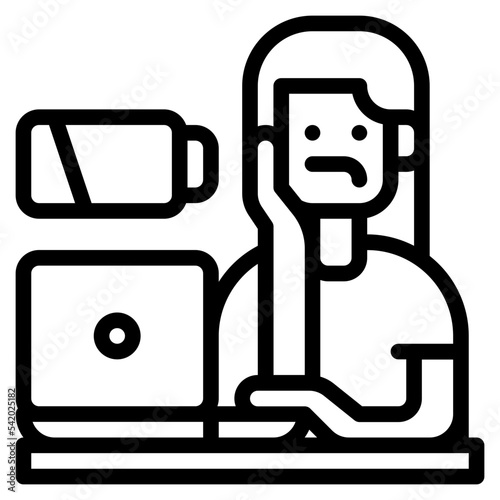 tired working