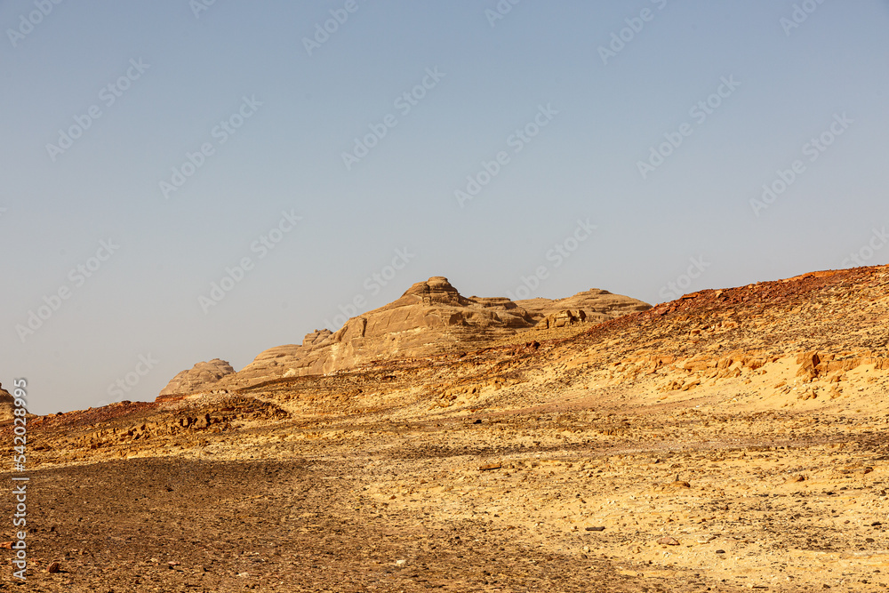 SHill and empty sky in Sinai desert