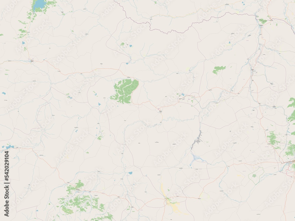 Fototapeta premium Bulgan, Mongolia. OSM. No legend