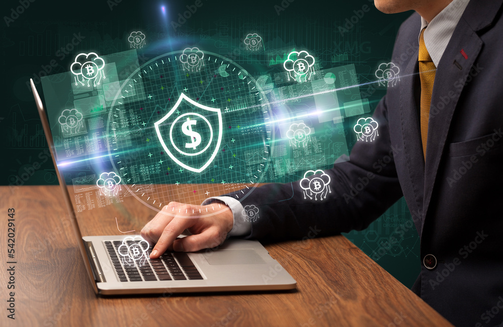 business hand working in stock market business hand working in stock market