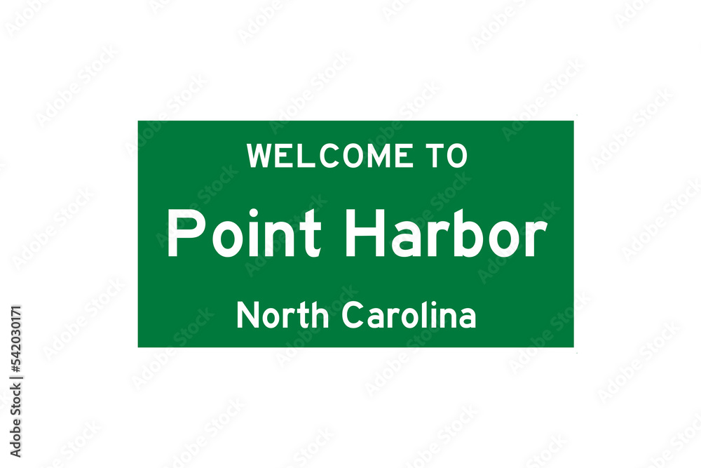 Point Harbor, North Carolina, USA. City limit sign on transparent background. Point Harbor, North Carolina, USA. City limit sign on transparent background.