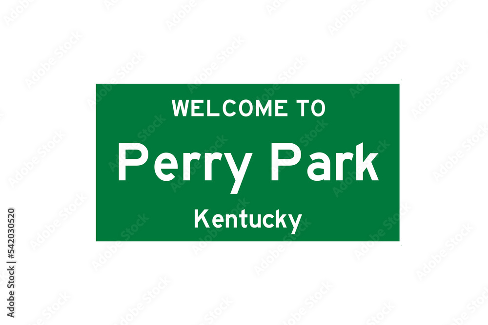 Perry Park, Kentucky, USA. City limit sign on transparent background. Perry Park, Kentucky, USA. City limit sign on transparent background.