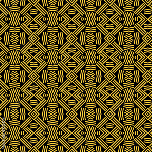 Pattern with a geometric pattern on a black background