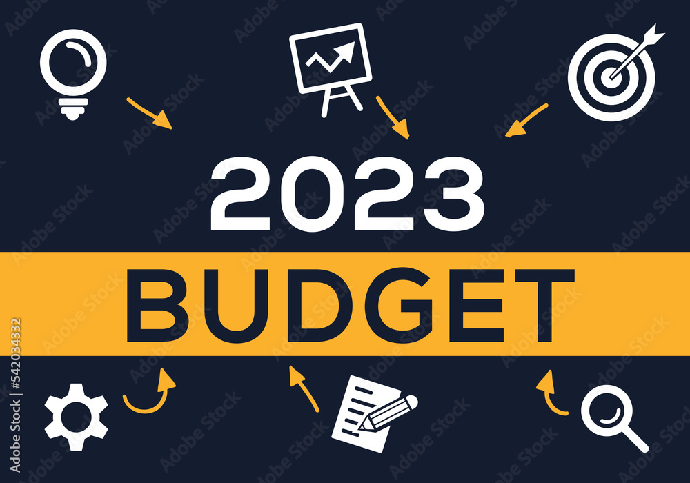 Fototapeta premium Creative (2023 Budget), Vector illustration.