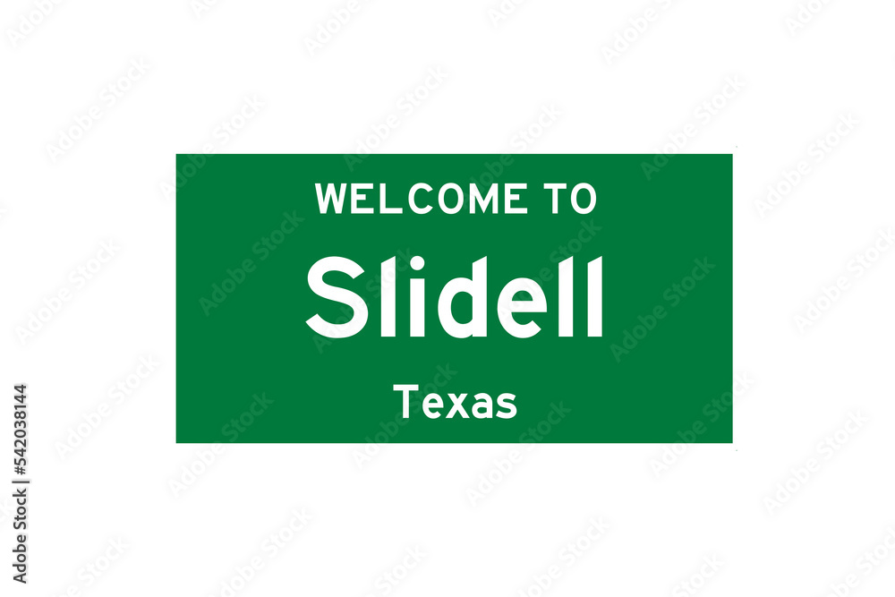 Slidell, Texas, USA. City limit sign on transparent background. Slidell, Texas, USA. City limit sign on transparent background.
