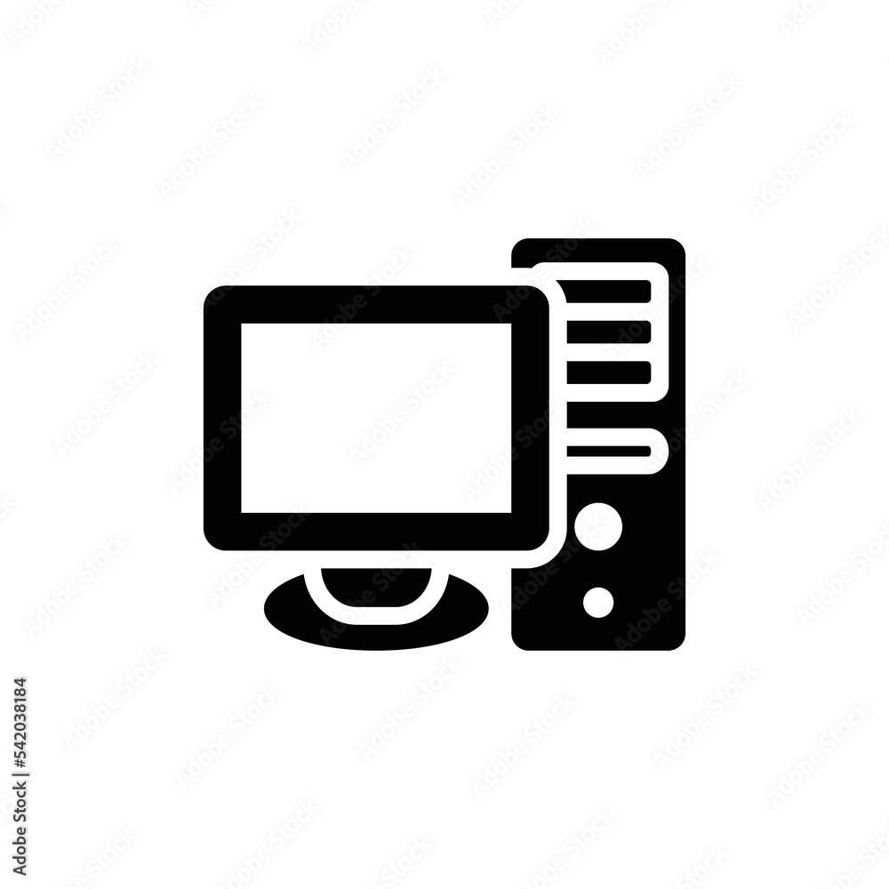 desktop computer icon design vector template desktop computer icon design vector template