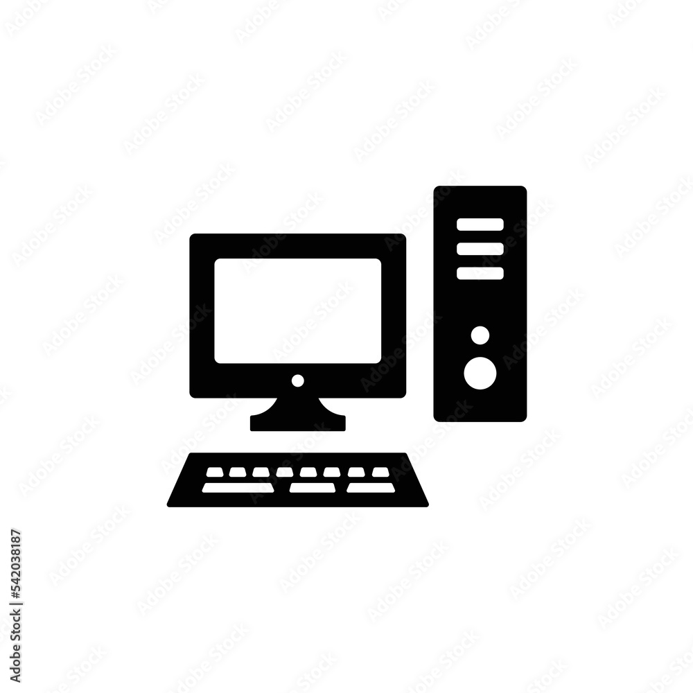 desktop computer icon design vector template desktop computer icon design vector template
