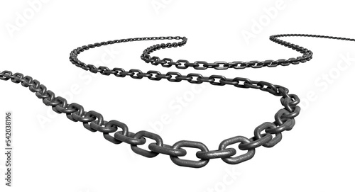 3d illustration of chain isolated on white background
