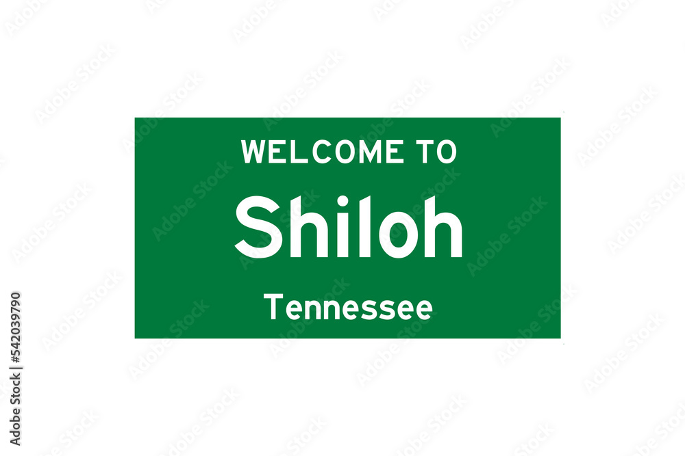 Shiloh, Tennessee, USA. City limit sign on transparent background. Shiloh, Tennessee, USA. City limit sign on transparent background.