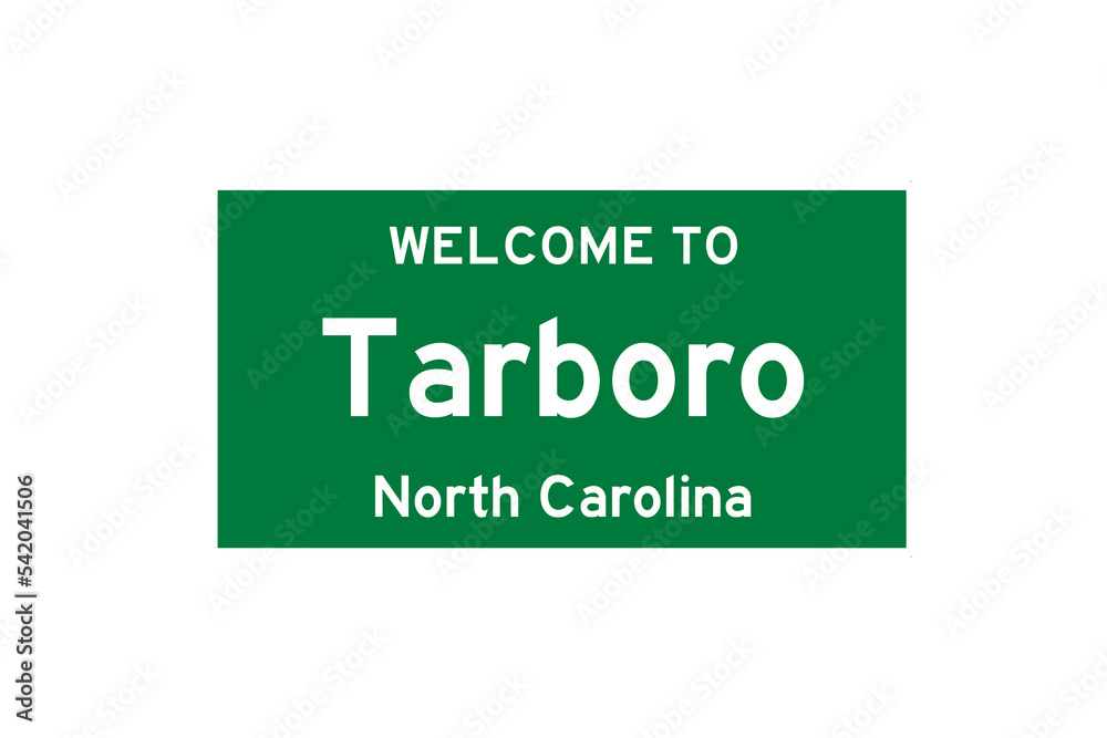 Tarboro, North Carolina, USA. City limit sign on transparent background. Tarboro, North Carolina, USA. City limit sign on transparent background.