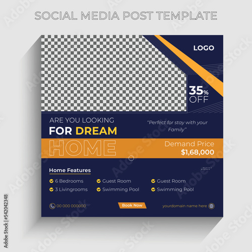 Real estate social media post design template