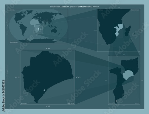 Zambezia, Mozambique. Described location diagram photo