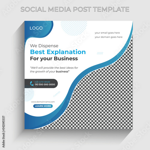 Social media post design template