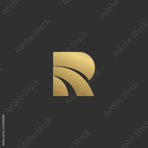 Alphabet letters Initials logo RR, R , R and P