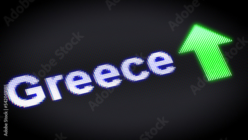 Progress in Greece. 3d Illustration.