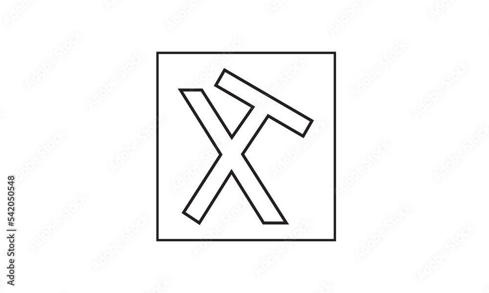 Fototapeta premium XT, TX initial monogram logo for shape square design