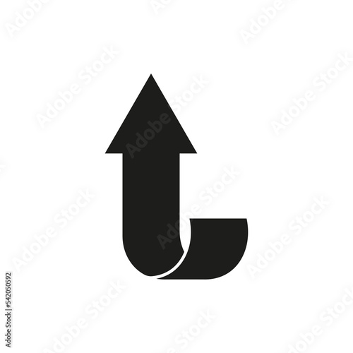 Arrow up icon. Vector. Flat design.