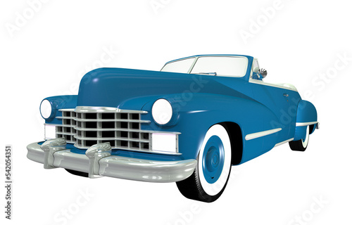 Blue Cabrio Classic Car