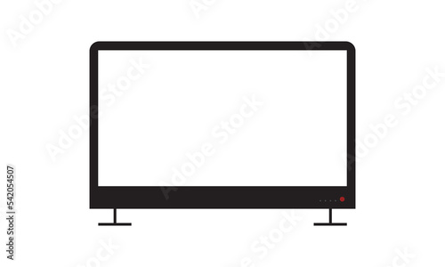 4K TV flat screen lcd or oled, plasma, realistic illustration, White blank monitor mockup. wide flatscreen monitor hanging on the wall