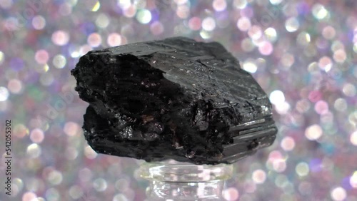 Tourmaline unprocessed in black