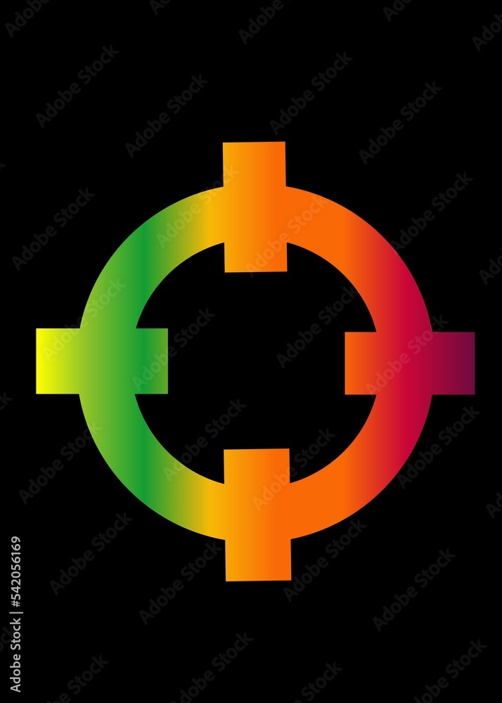 symbol on black symbol on black