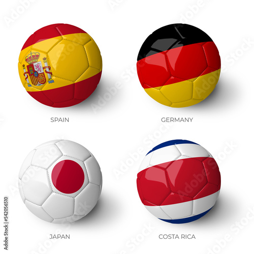 Balls with flags on white background (ID: 542056510)