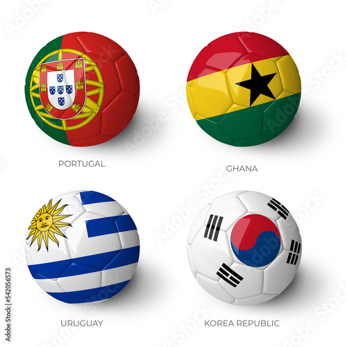 Balls with flags on white background (ID: 542056573)