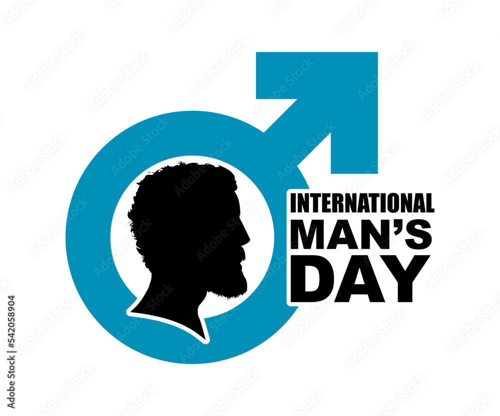 International Men's day observed every year on november 19 for achievements of men in the world, banner poster greeting card for men day celebration - stock vector International Men's day observed every year on november 19 for achievements of men in the world, banner poster greeting card for men day celebration - stock vector