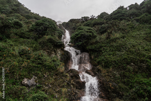 Beautiful and incredible waterfall in Ecuador