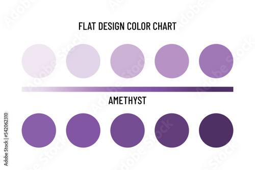 Flat design color chart. Color scheme