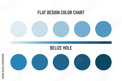 Flat design color chart. Color scheme