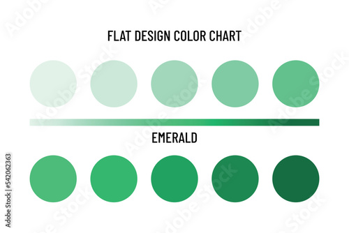 Flat design color chart. Color scheme