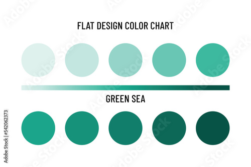 Flat design color chart. Color scheme