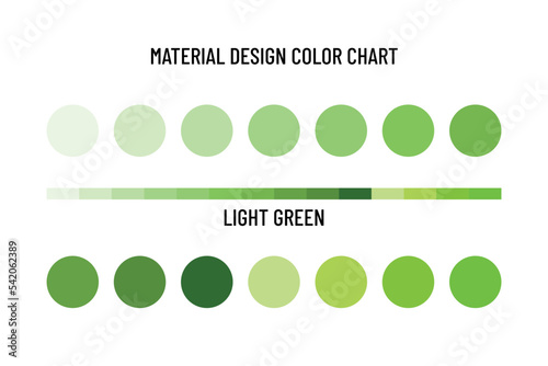 Material design color chart. Color scheme.