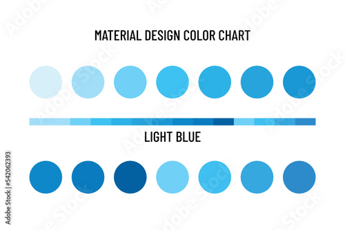 Material design color chart. Color scheme.