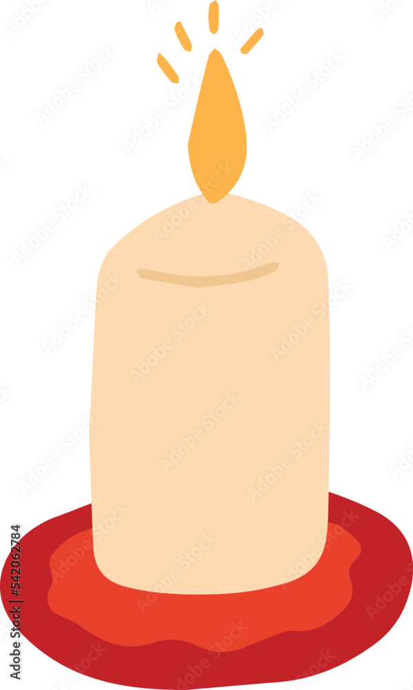Hand drawn vector paterl candle illustration. Hand drawn vector paterl candle illustration.