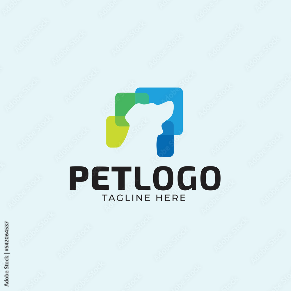 Pet love logo dog logo
