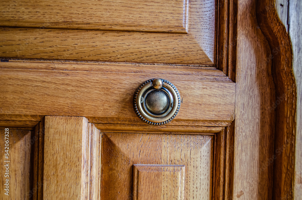 old door and metal doorknob